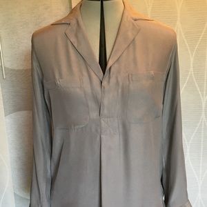 Vince: Elegant long sleeve silk satin blouse